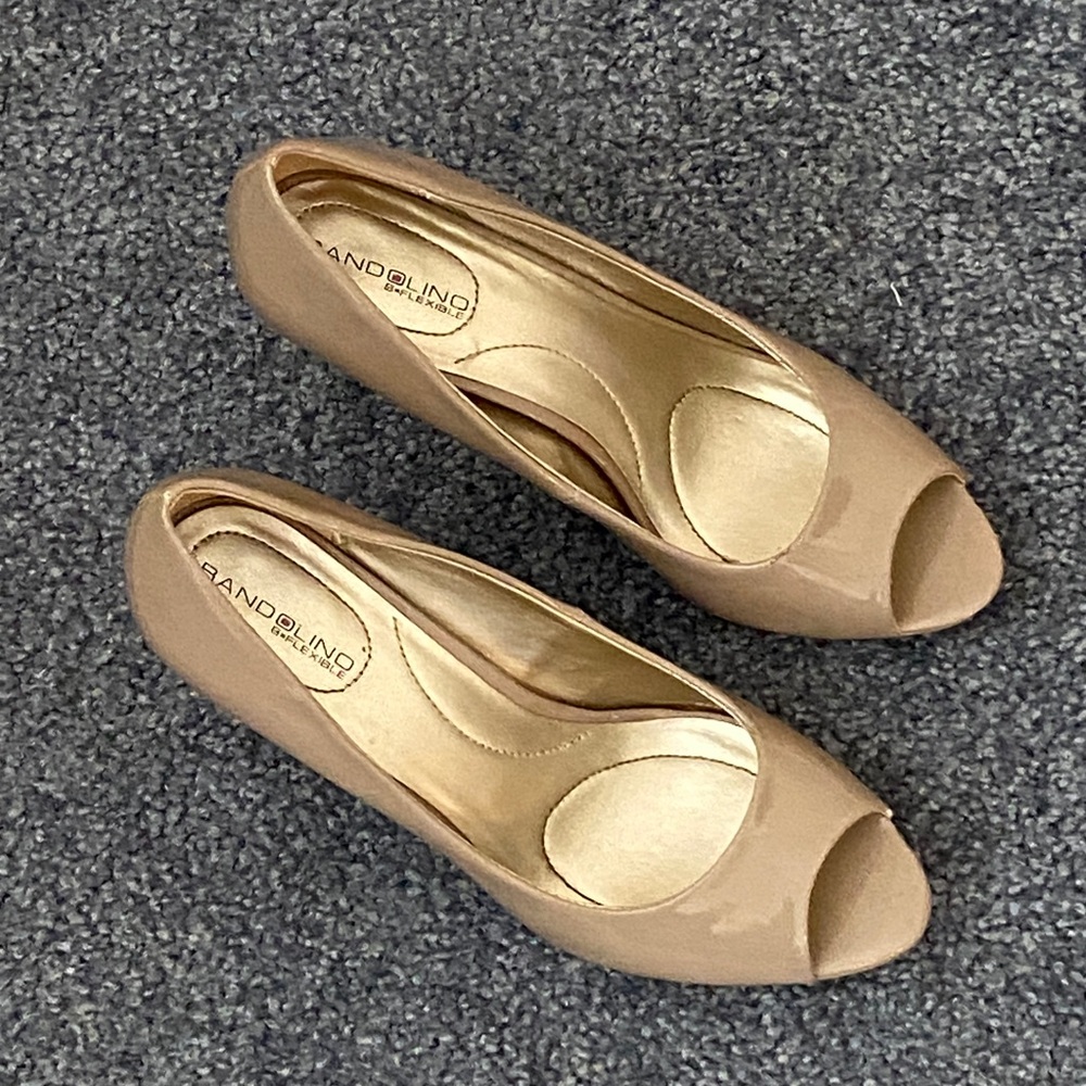 BANDOLINO Open Toe Dress Pumps Heels 8.5